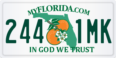 FL license plate 2441MK