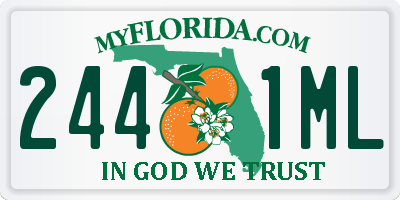 FL license plate 2441ML