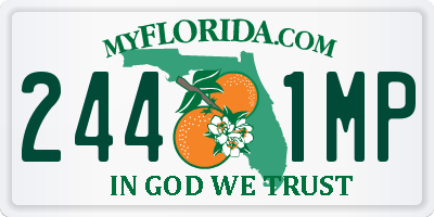 FL license plate 2441MP