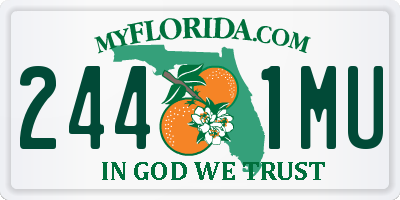 FL license plate 2441MU