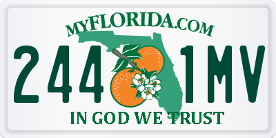 FL license plate 2441MV