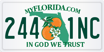FL license plate 2441NC