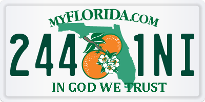 FL license plate 2441NI