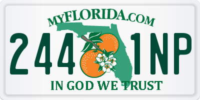 FL license plate 2441NP