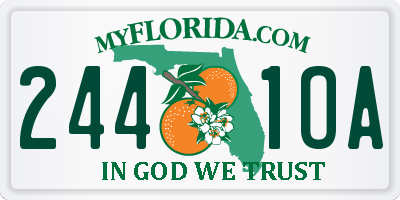 FL license plate 2441OA