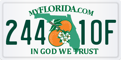 FL license plate 2441OF