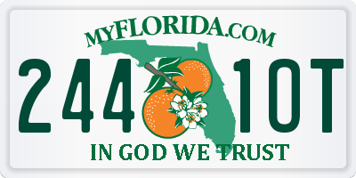 FL license plate 2441OT