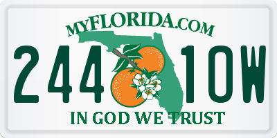 FL license plate 2441OW