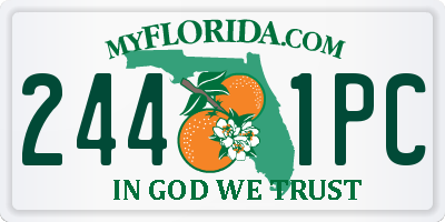 FL license plate 2441PC