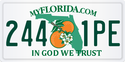 FL license plate 2441PE