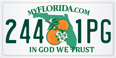 FL license plate 2441PG