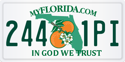 FL license plate 2441PI
