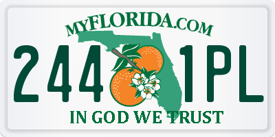 FL license plate 2441PL