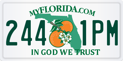 FL license plate 2441PM