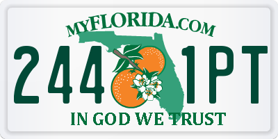 FL license plate 2441PT