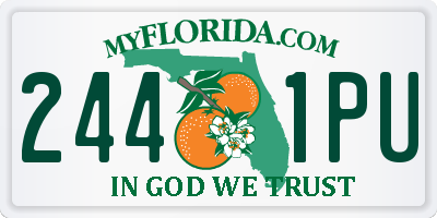 FL license plate 2441PU
