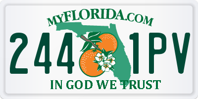 FL license plate 2441PV