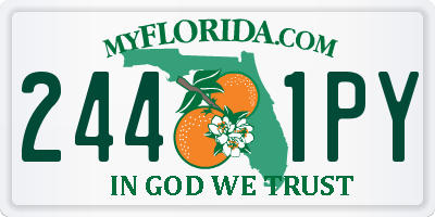 FL license plate 2441PY