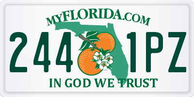 FL license plate 2441PZ