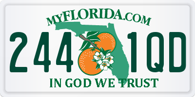 FL license plate 2441QD
