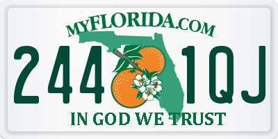 FL license plate 2441QJ
