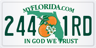 FL license plate 2441RD