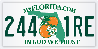 FL license plate 2441RE