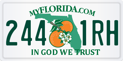 FL license plate 2441RH