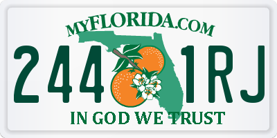 FL license plate 2441RJ