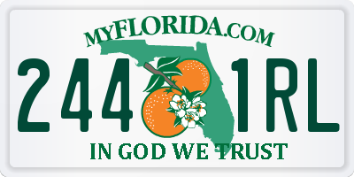 FL license plate 2441RL