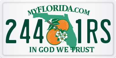 FL license plate 2441RS