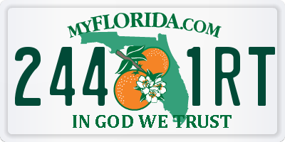 FL license plate 2441RT