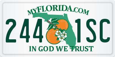 FL license plate 2441SC