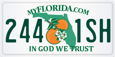 FL license plate 2441SH