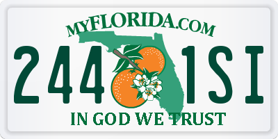 FL license plate 2441SI