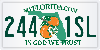 FL license plate 2441SL