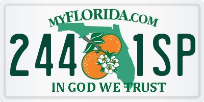 FL license plate 2441SP