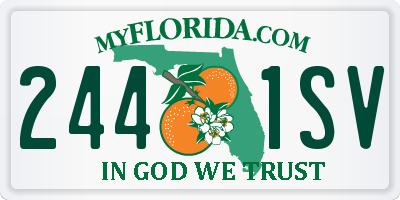 FL license plate 2441SV