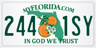 FL license plate 2441SY