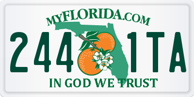 FL license plate 2441TA