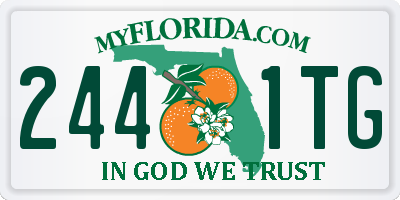 FL license plate 2441TG