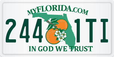 FL license plate 2441TI