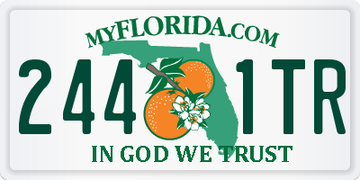FL license plate 2441TR