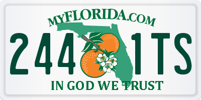 FL license plate 2441TS