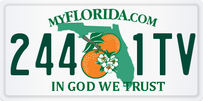 FL license plate 2441TV