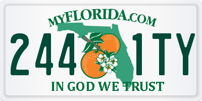 FL license plate 2441TY