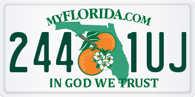FL license plate 2441UJ