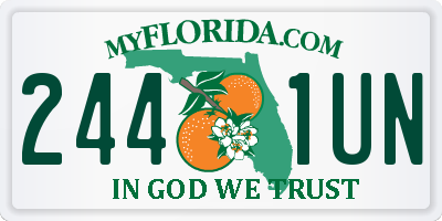 FL license plate 2441UN