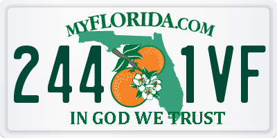 FL license plate 2441VF