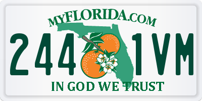 FL license plate 2441VM